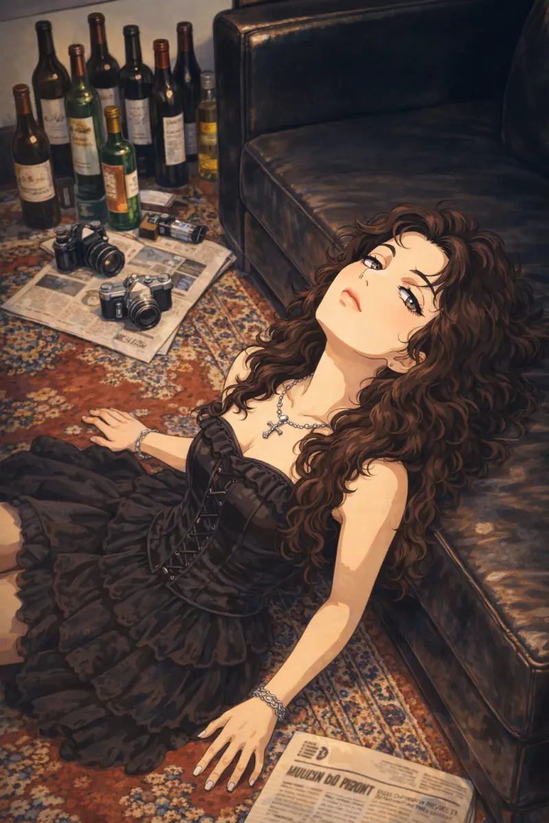 Dreamy hand-painted anime illustration after Ghibli style conversion